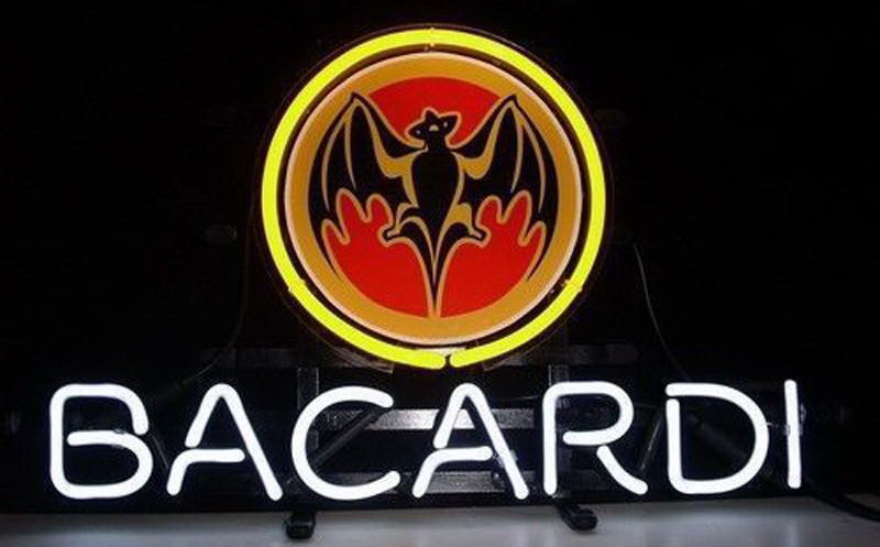 Bacardi Bat Logo Neon Sign